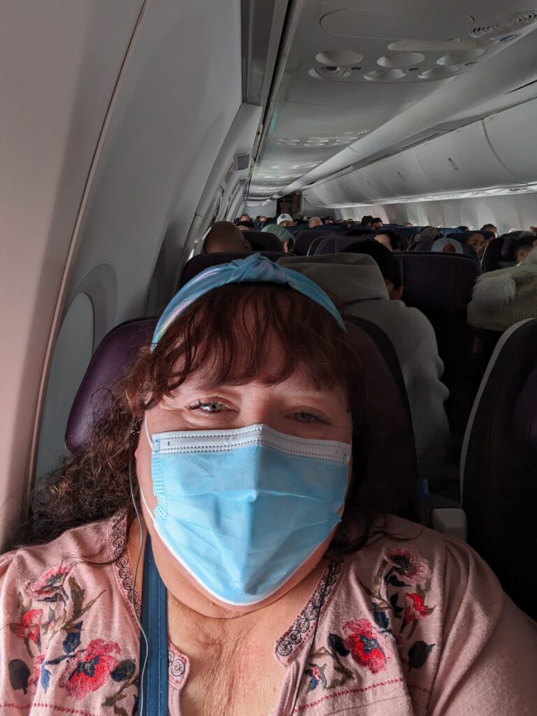 selfie of me in an airplane