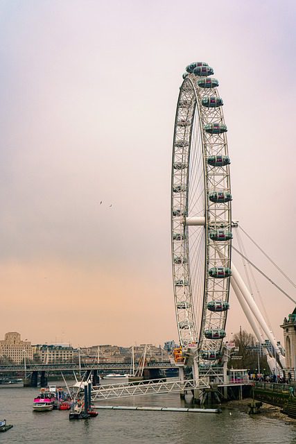 The London Eye Ferris Wheel. Best Panoramic view of the city. 